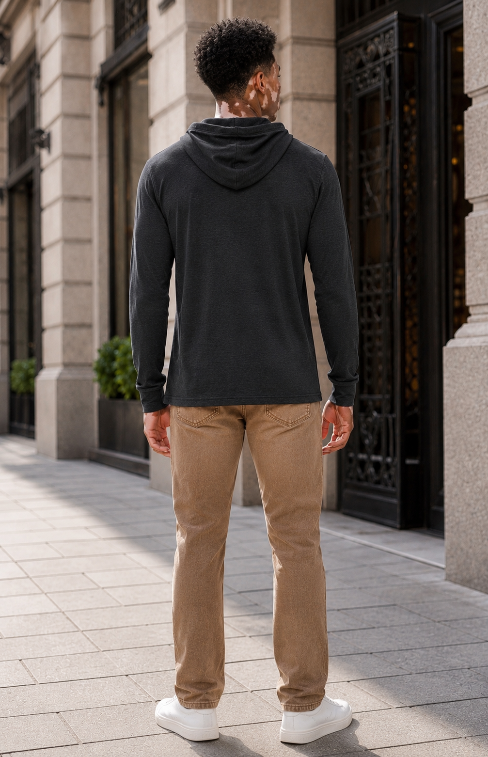 The District Hooded Long Sleeve Tee