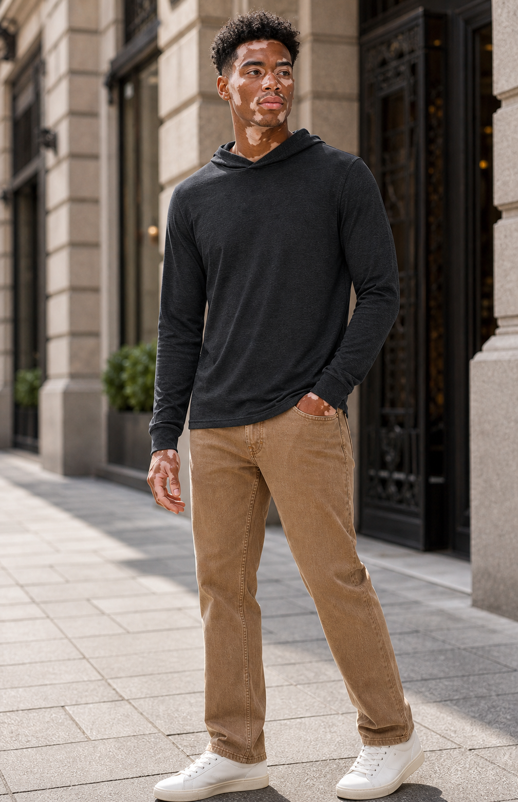 The District Hooded Long Sleeve Tee