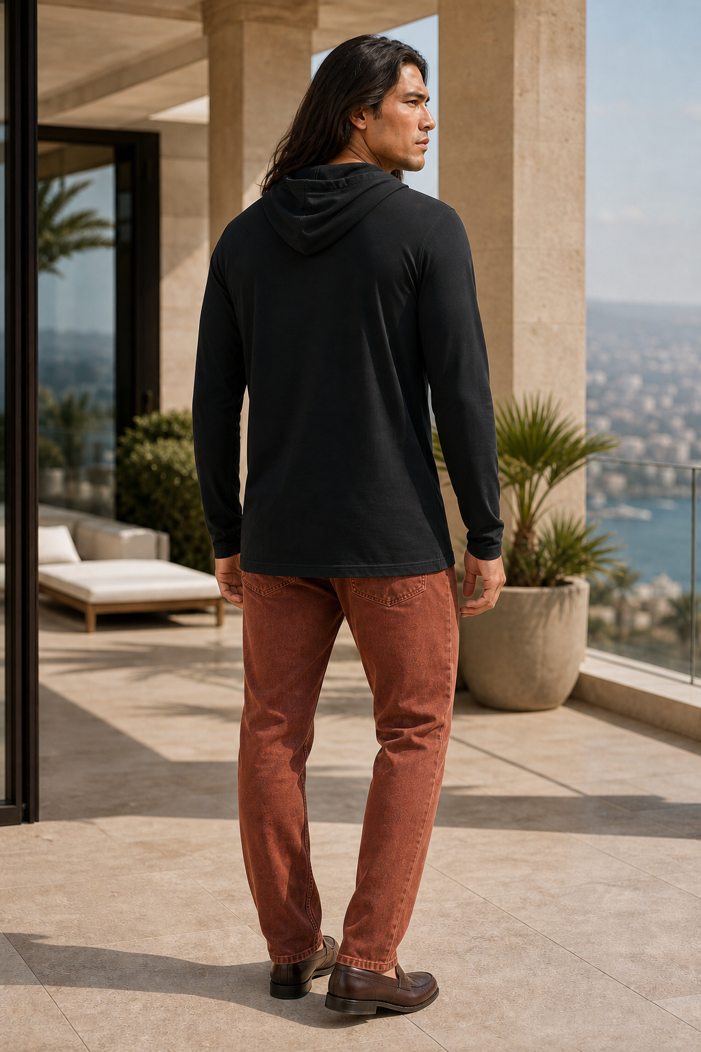 The District Hooded Long Sleeve Tee